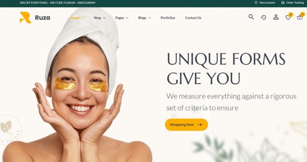 Ruza – Beauty Cosmetics Shop WordPress Theme