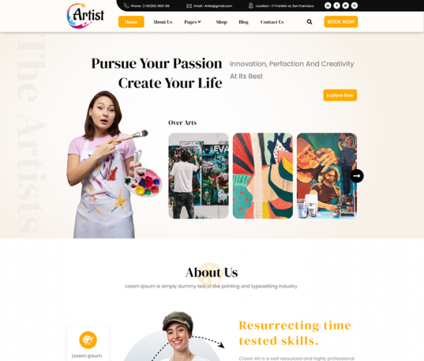 Artist Portfolio WordPress Theme
