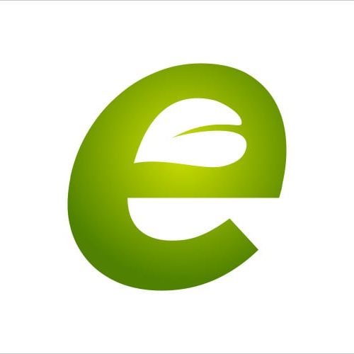 Letter E Leaf Vector Logo