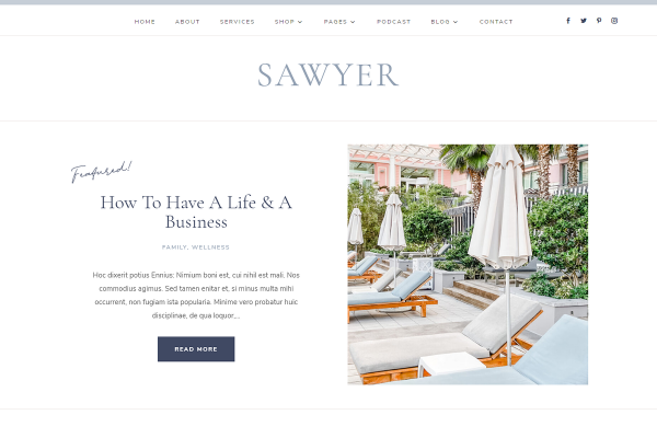 Sawyer Divi Coaching Child Theme