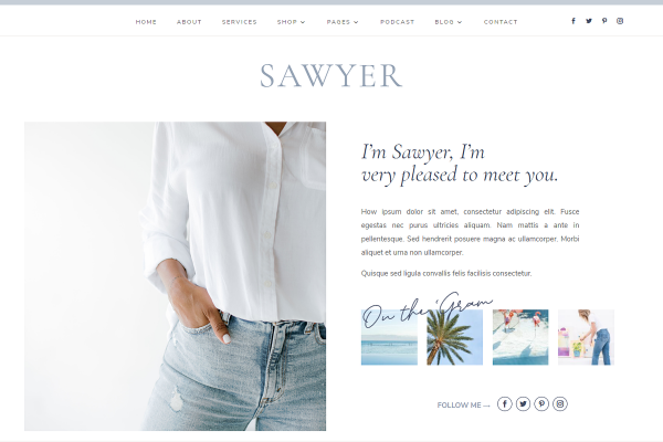 Sawyer Divi Coaching Child Theme